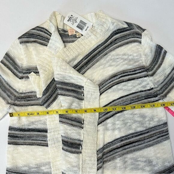 NWT Pink Republic, off white and black, SM, open front/waterfall cardigan - Picture 10 of 10